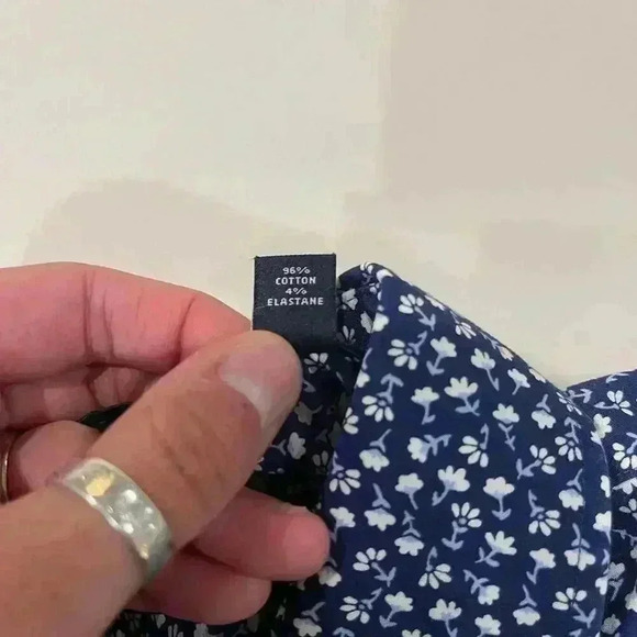 Tommy Hilfiger Button Shirt Mens 16-34/35 Blue Floral THFlex Supima Stretch Slim - Picture 7 of 8